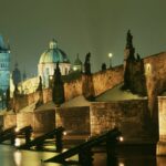 Prag Karlsbrücke Nachts 01720500 (14439)